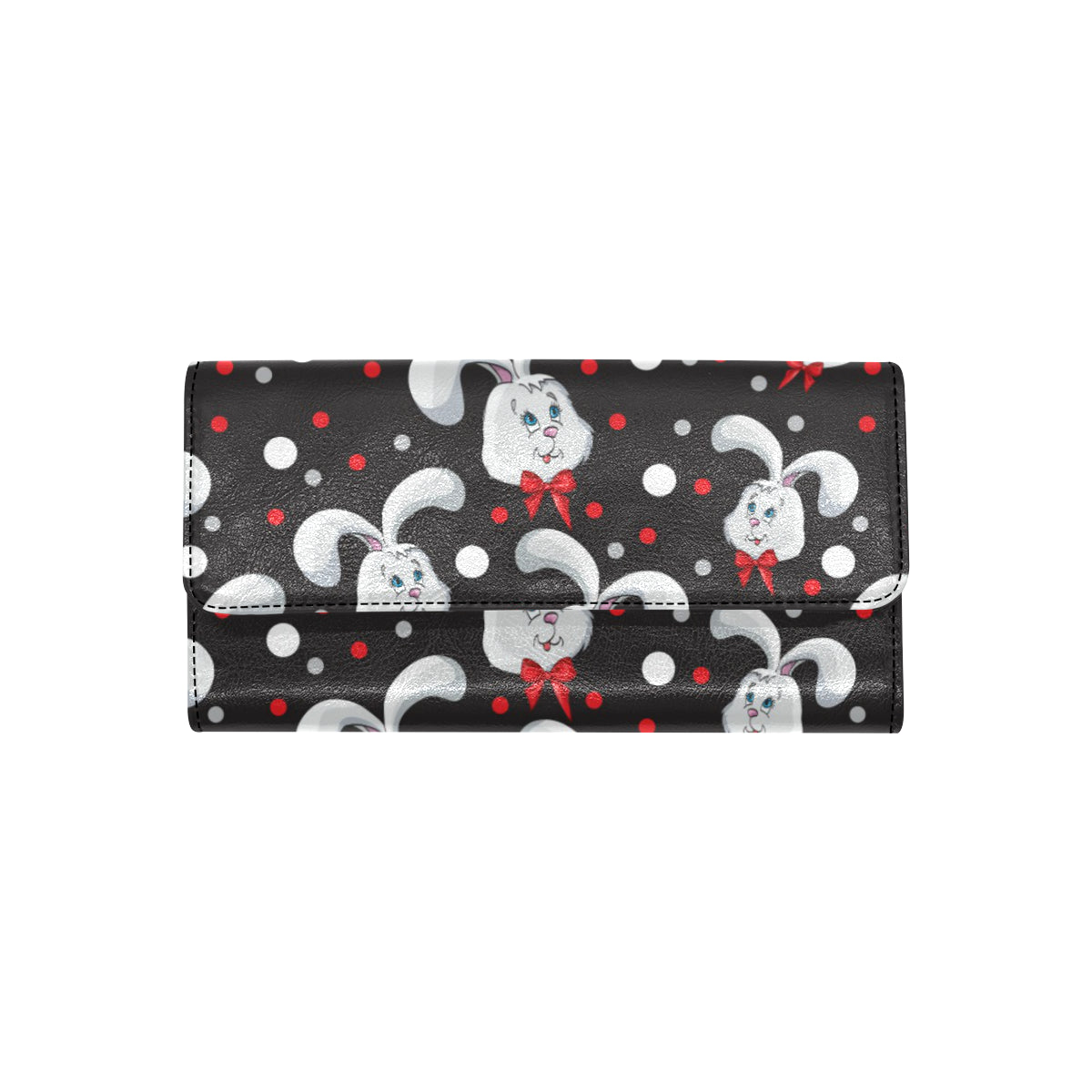 Rabbit Pattern Print Design RB012 Women's Trifold Wallet