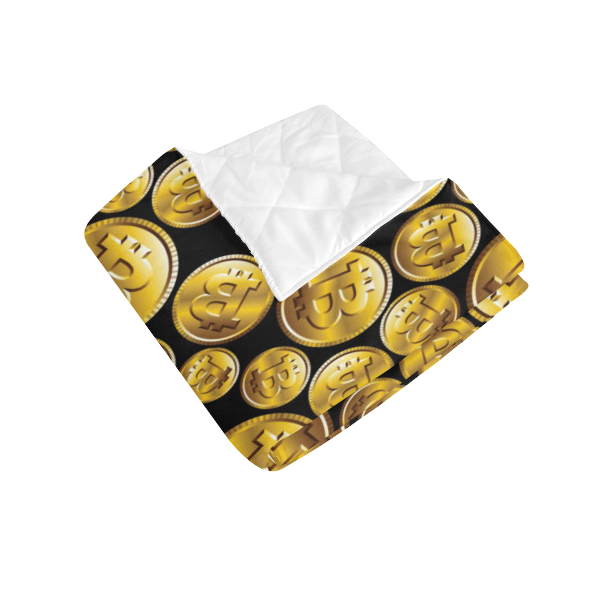 Bitcoin Pattern Print Design DO05 Premium Quilt