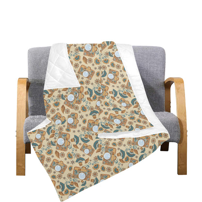 Camera Pattern Print Design 05 Premium Quilt