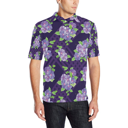 Morning Glory Pattern Print Design MG03 Men Polo Shirt