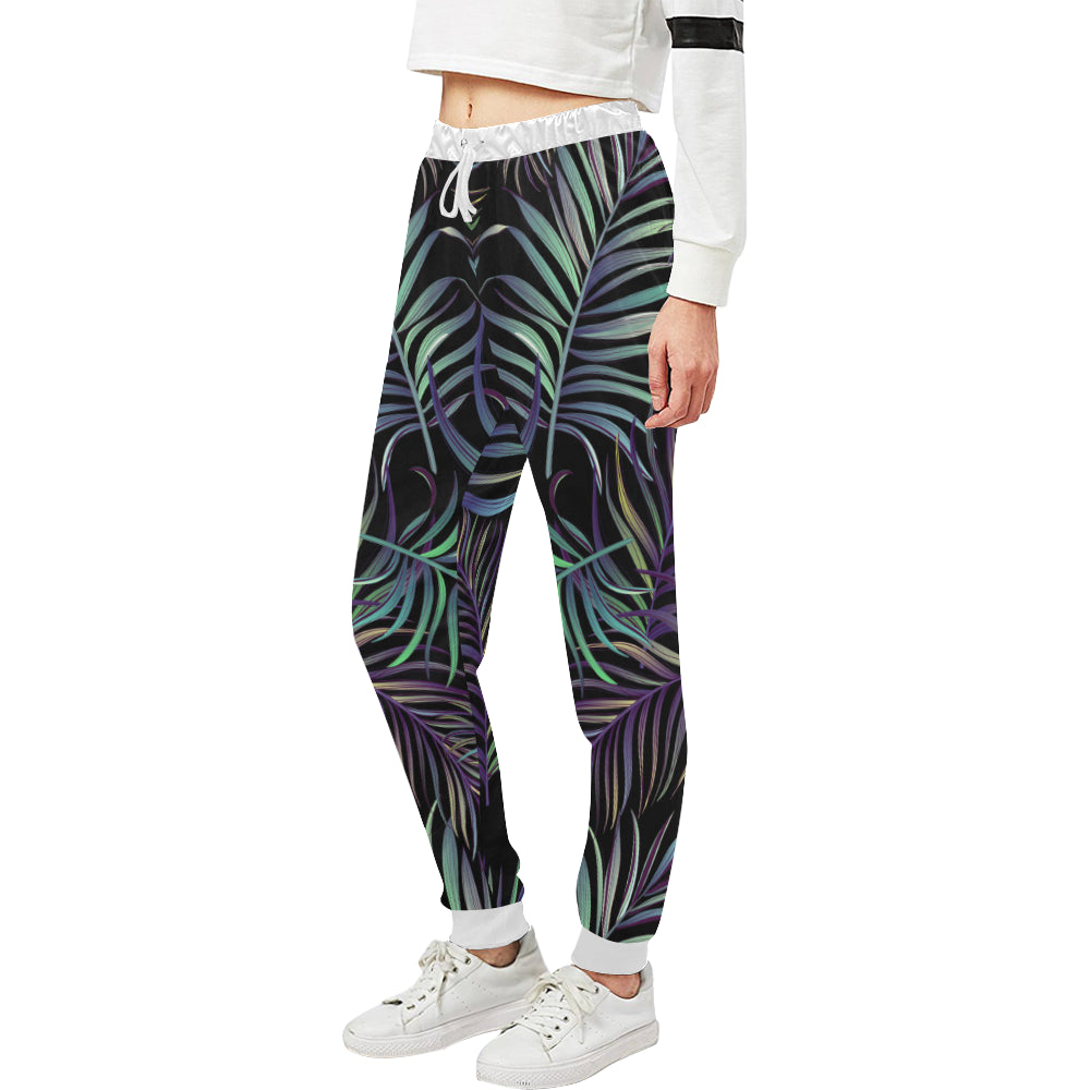 Tropical Palm Leaves Pattern Brightness Unisex Sweatpants