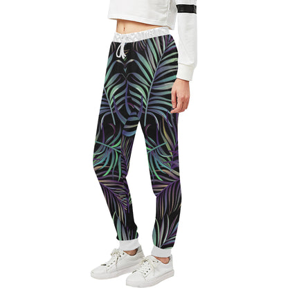 Tropical Palm Leaves Pattern Brightness Unisex Sweatpants