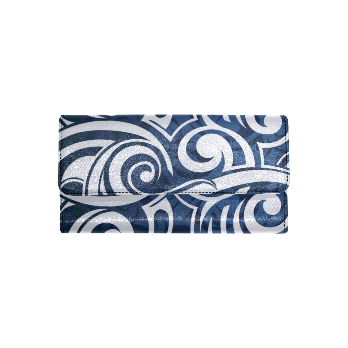 Maori Pattern Print Design 01 Women's Trifold Wallet