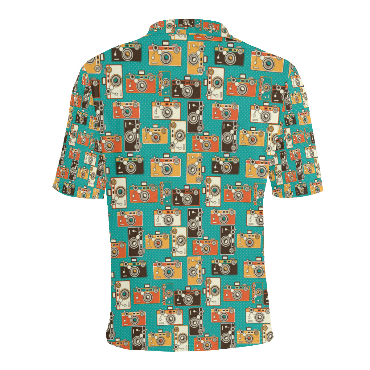Camera Pattern Print Design 02 Men Polo Shirt