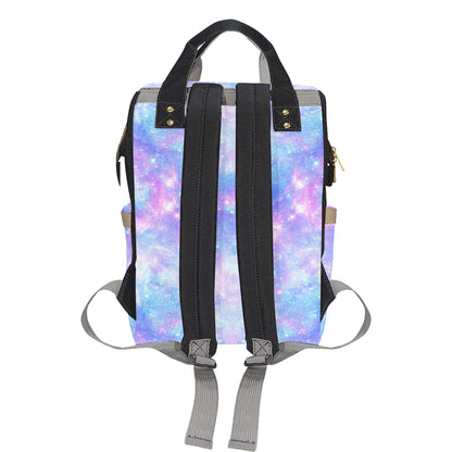 Galaxy Stardust Pastel Color Print Diaper Bag Backpack