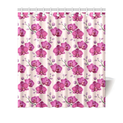 Orchid Purple Pattern Print Design OR04 Shower Curtain