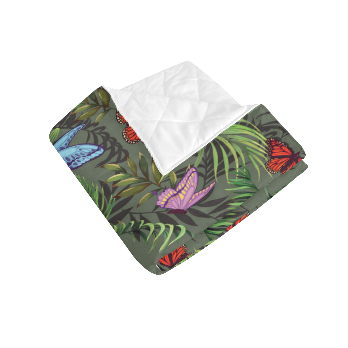 Monarch Butterfly Pattern Print Design 04 Premium Quilt