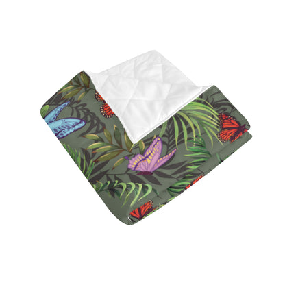 Monarch Butterfly Pattern Print Design 04 Premium Quilt