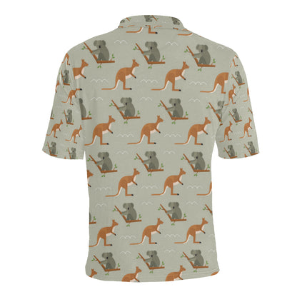 Koala Pattern Print Design 03 Men Polo Shirt