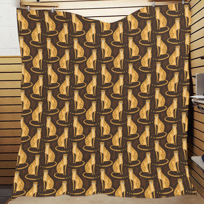 Cheetah Pattern Print Design 03 Premium Quilt