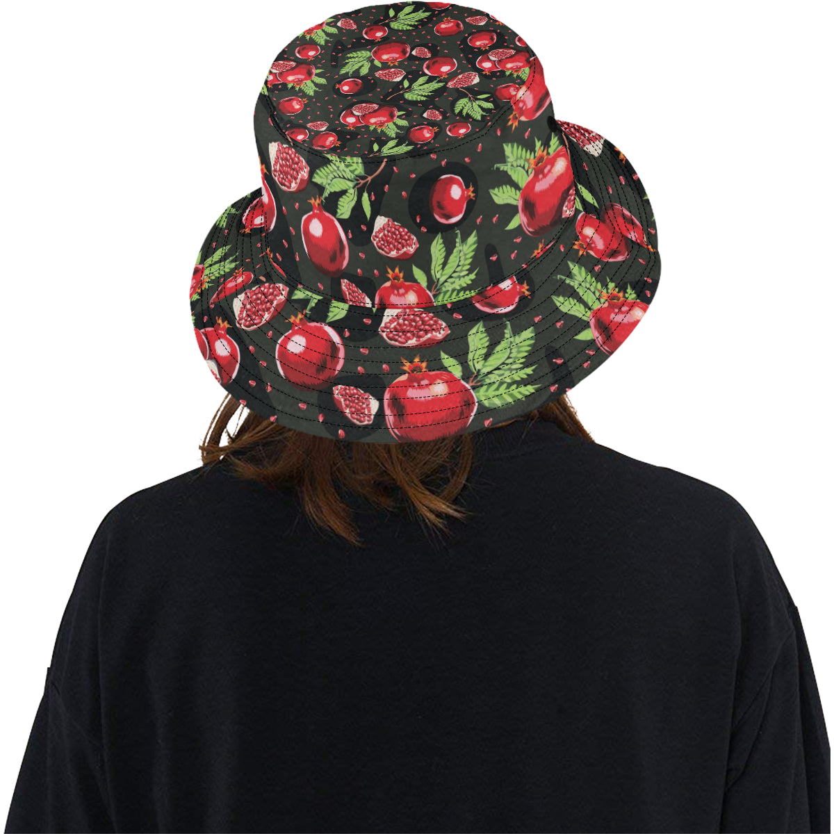 Pomegranate Pattern Print Design PG06 Unisex Bucket Hat