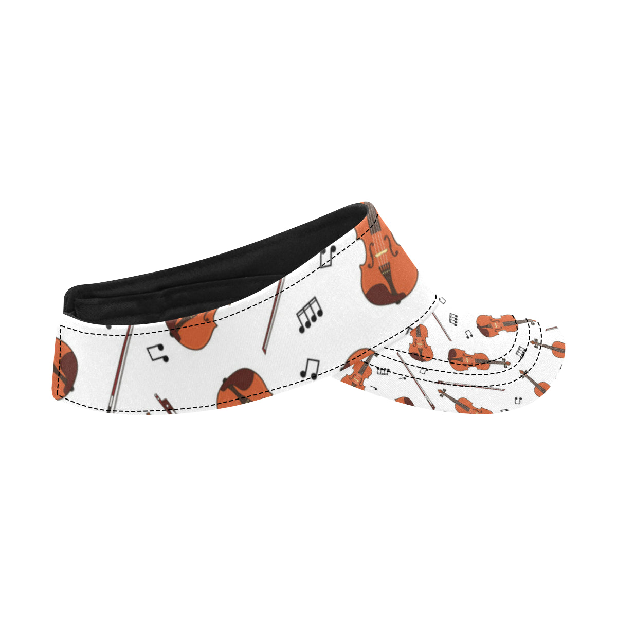 Violin Pattern Print Design 02 Unisex Sun Visor