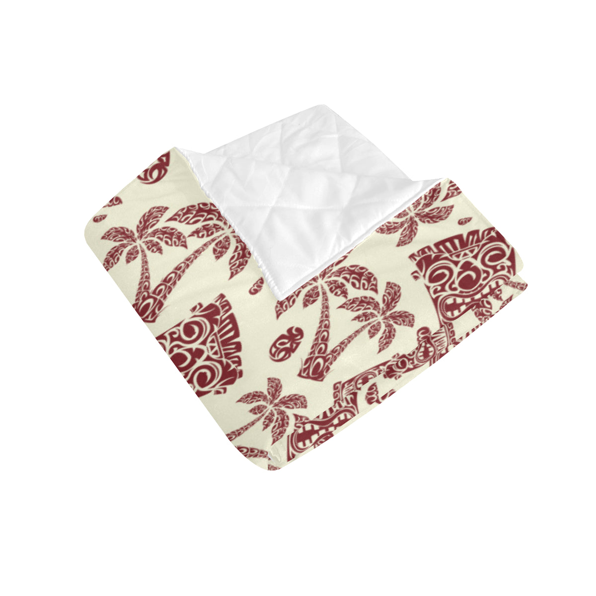 Tiki Tribal Mask Palm Tree Premium Quilt