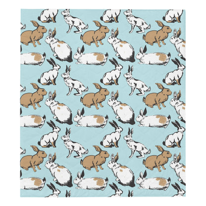 Rabbit Pattern Print Design RB018 Premium Quilt