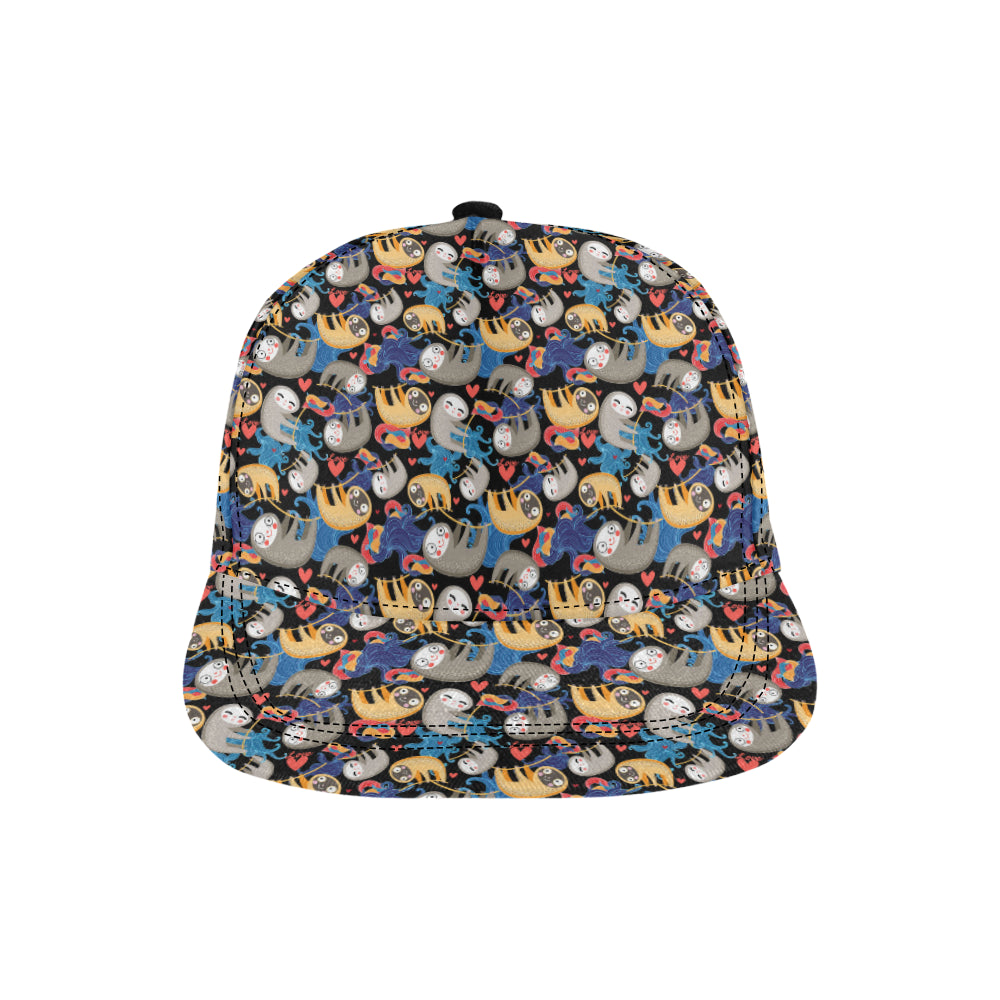 Sloth Cartoon Design Themed Print Snapback Cap