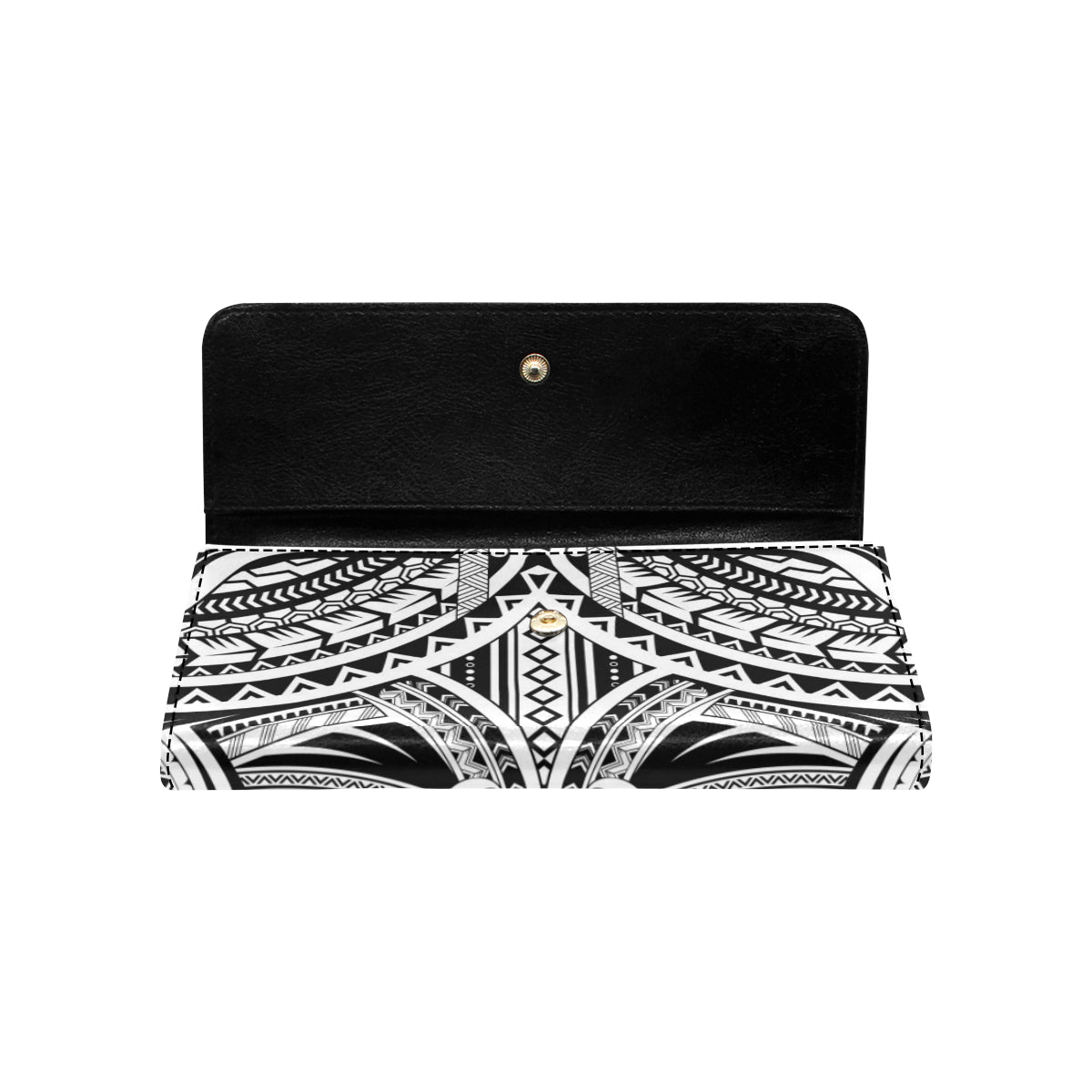 Maori Pattern Print Design 06 Women's Trifold Wallet