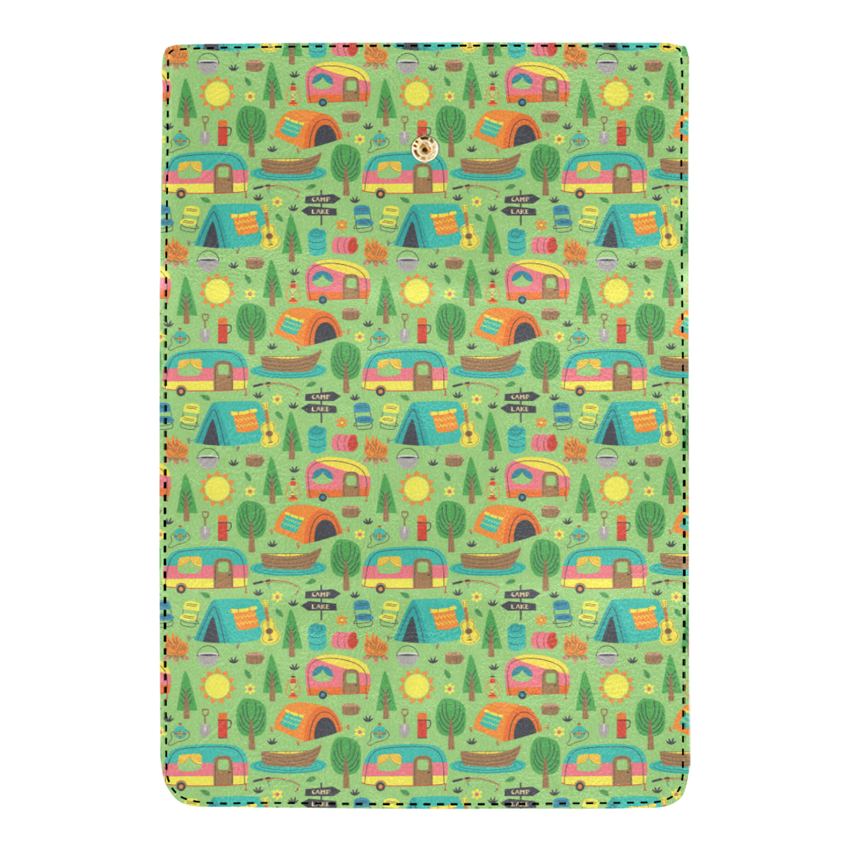 Camping Camper Pattern Print Design 04 Women's Trifold Wallet