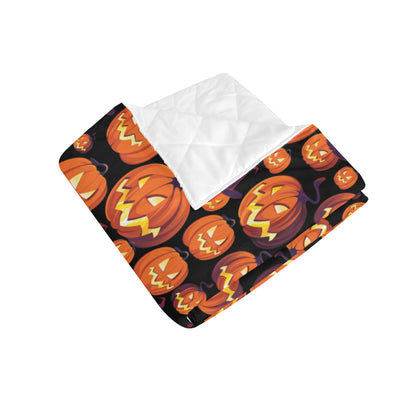 Halloween Pattern Print Design 04 Premium Quilt