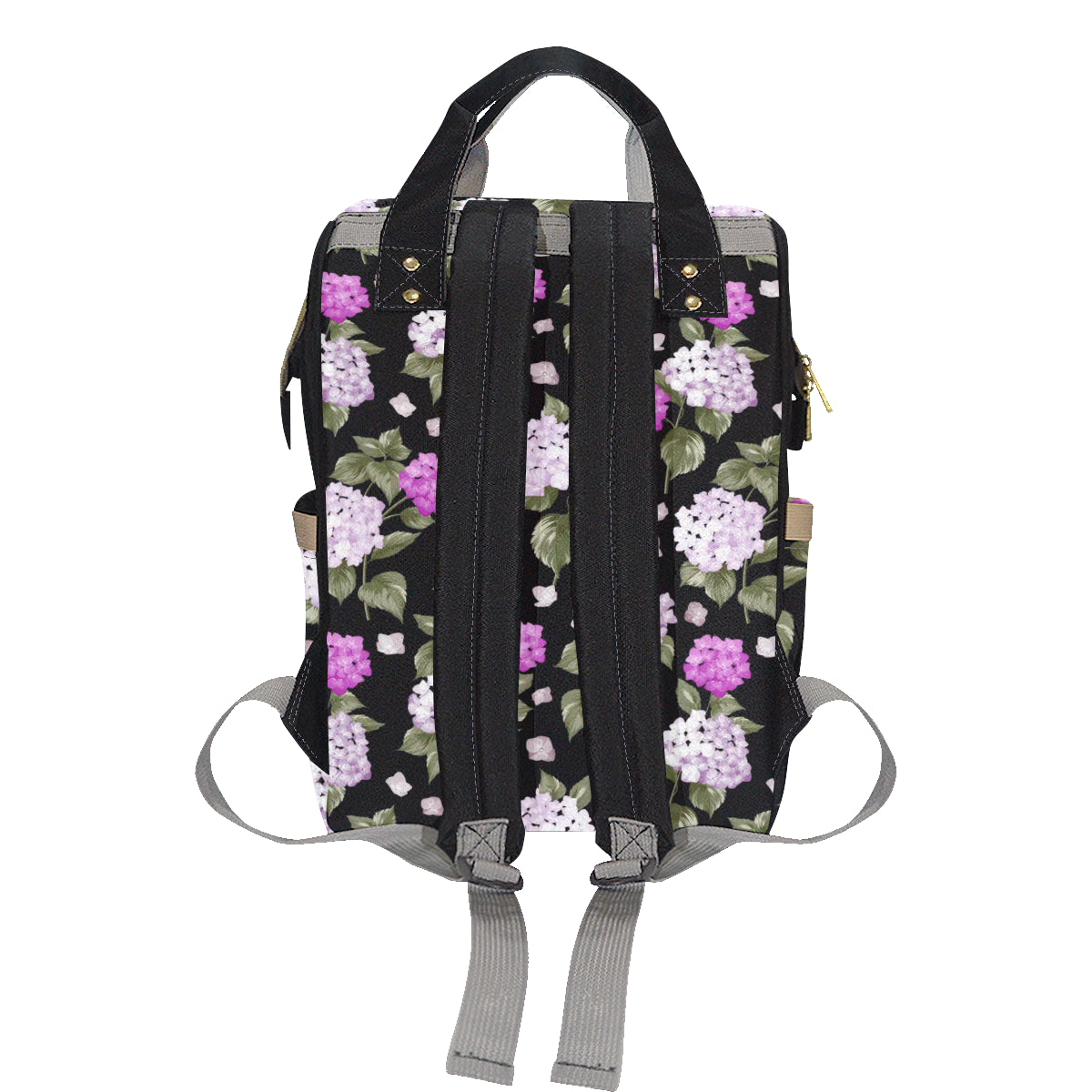 Hydrangea Pattern Print Design HD011 Diaper Bag Backpack