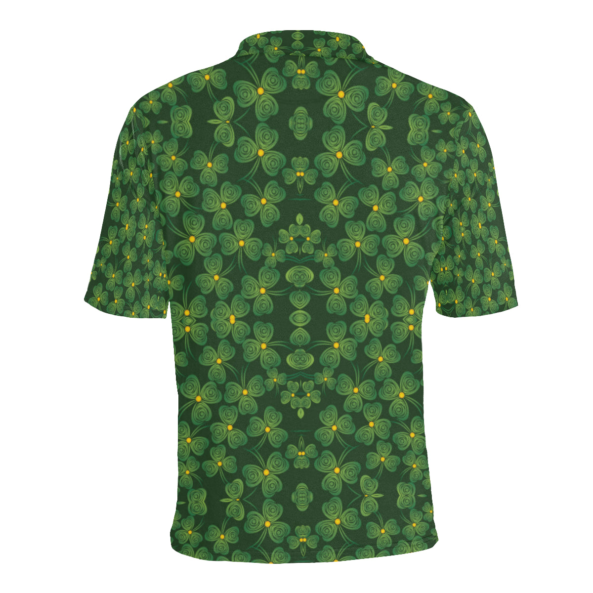 Shamrock Pattern Men Polo Shirt