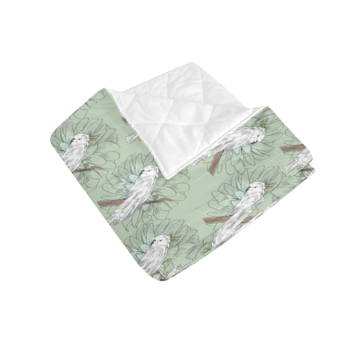 Cockatiel Pattern Print Design 01 Premium Quilt