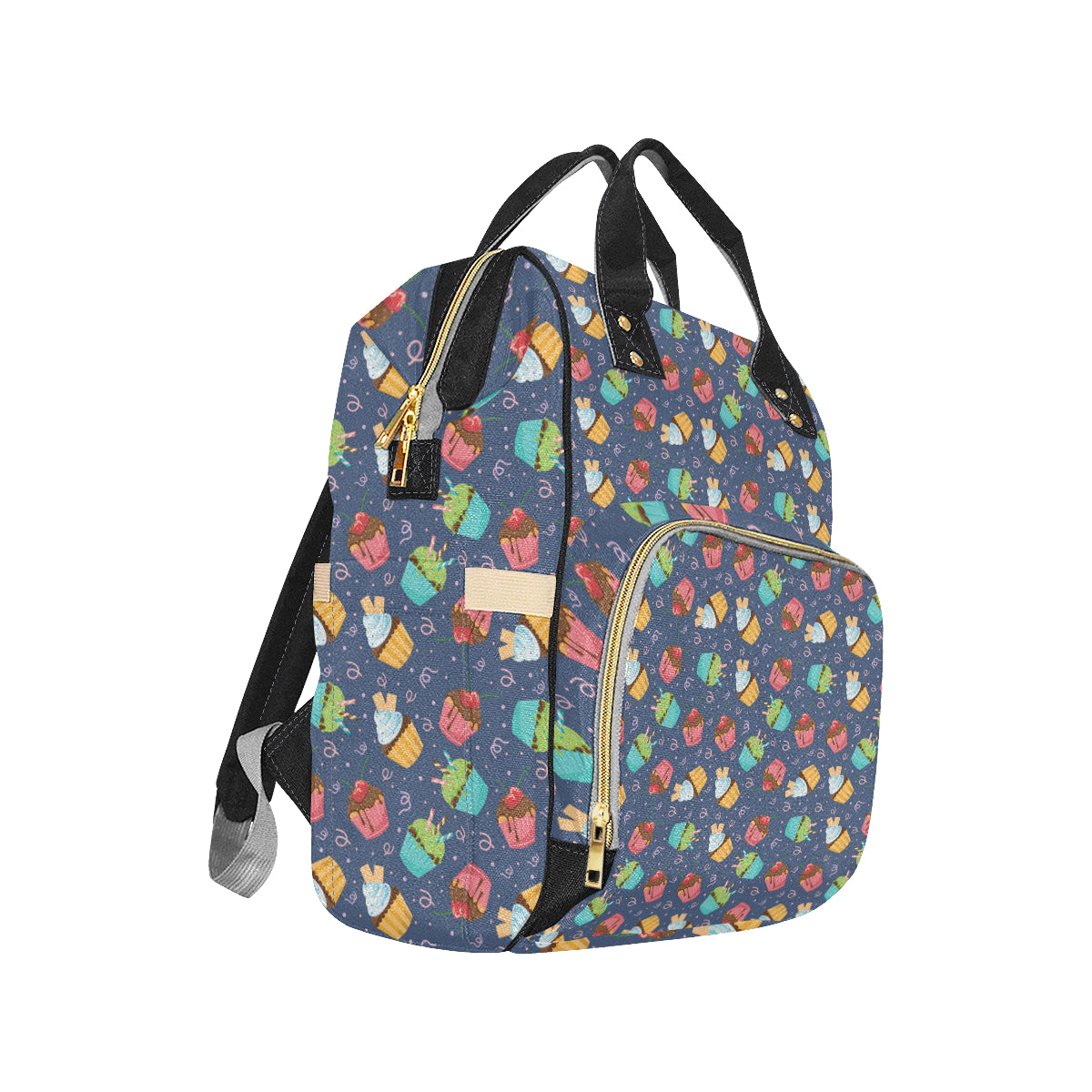 Cupcake Pattern Print Design 02 Diaper Bag Backpack