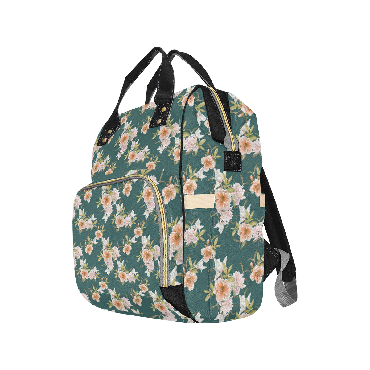 Iris Pattern Print Design IR01 Diaper Bag Backpack