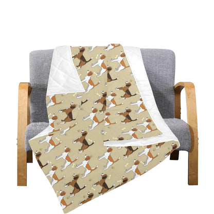 Beagle Pattern Print Design 01 Premium Quilt
