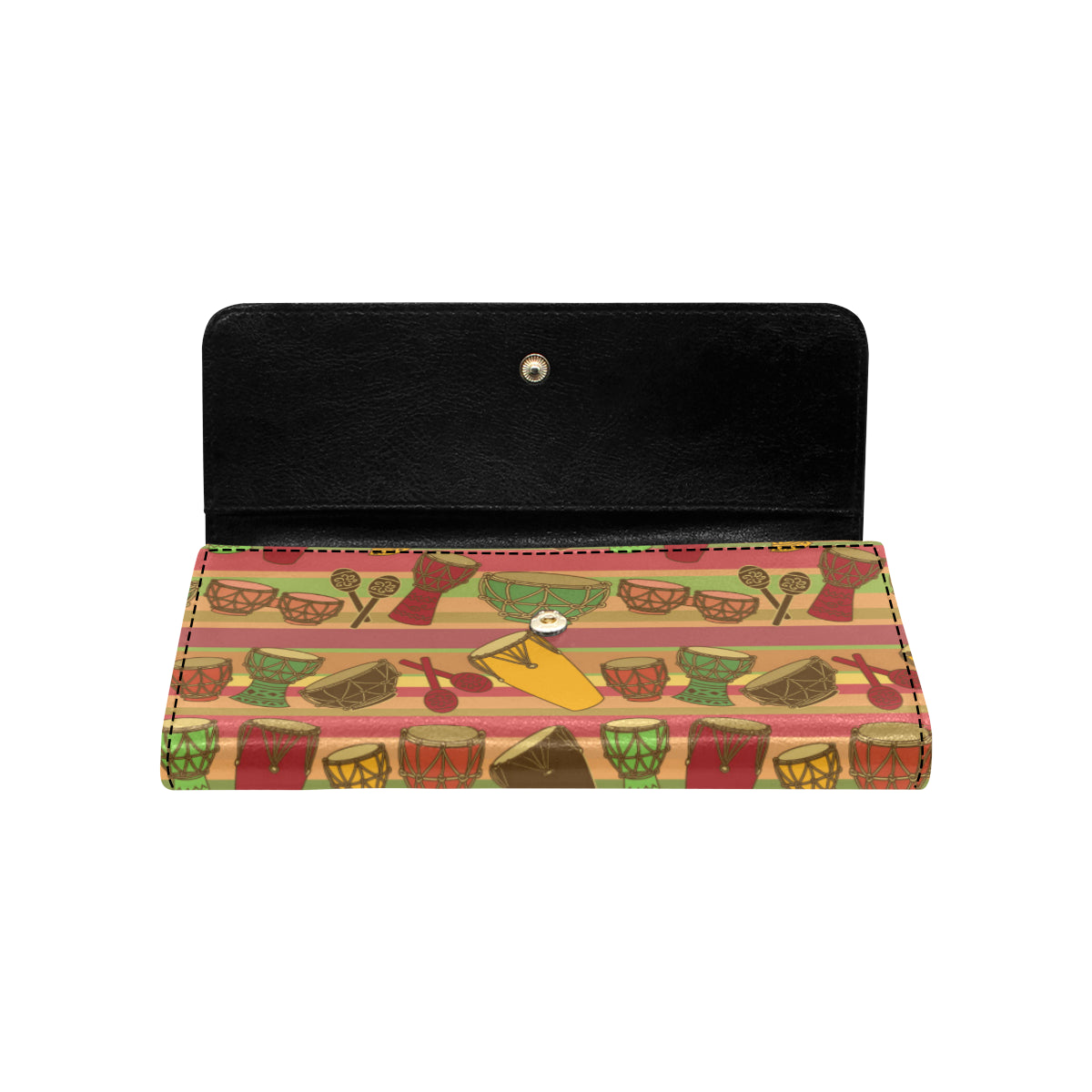 Percussion Pattern Print Design 01 Women's Trifold Wallet