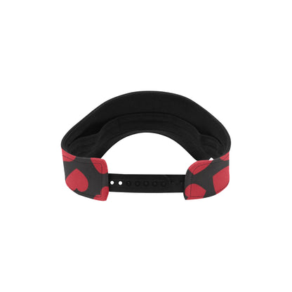 Heart Red Pattern Print Design HE01 Unisex Sun Visor