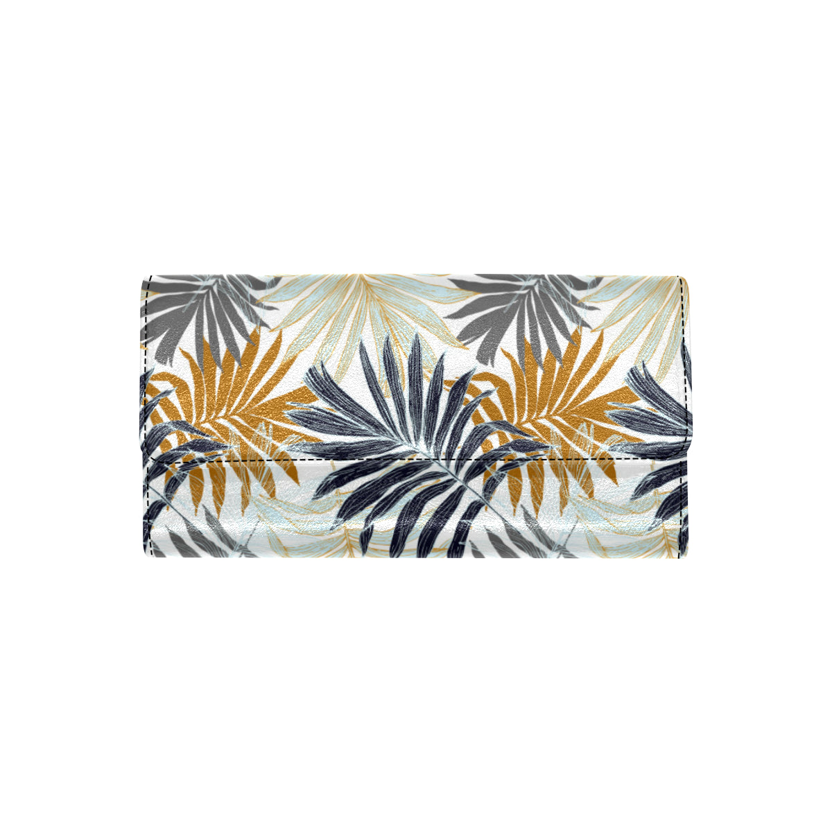 Colorful Tropical Palm Leaves Women's Trifold Wallet