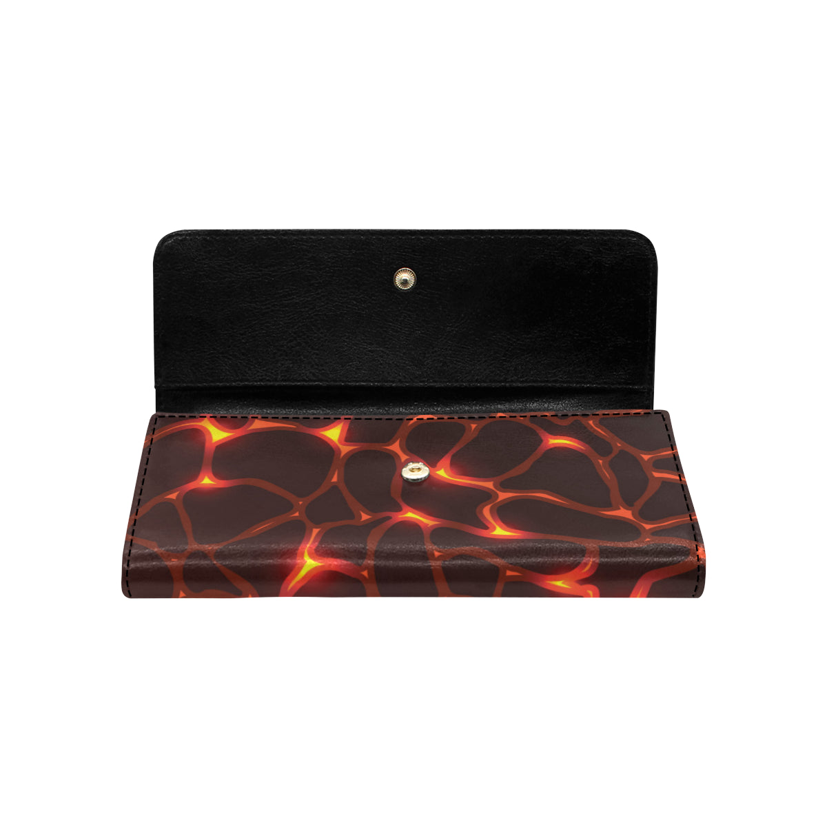 Lava Pattern Print Design 02 Women's Trifold Wallet