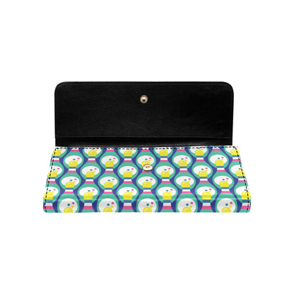 Bowling Pattern Print Design 04 Women's Trifold Wallet