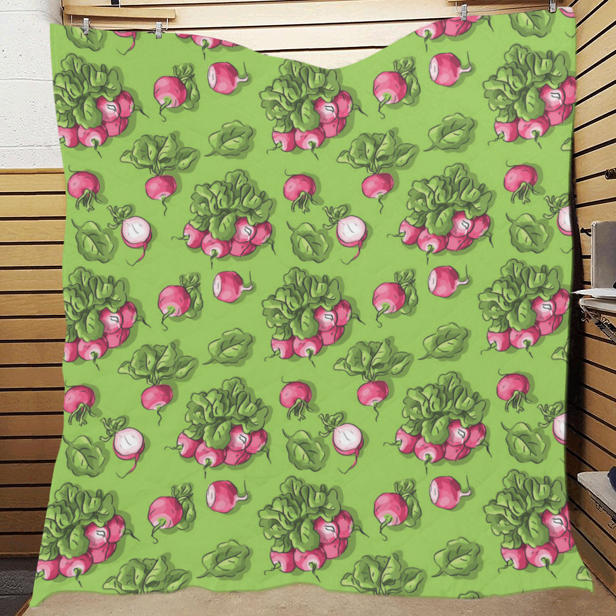 Radish Pattern Print Design A05 Premium Quilt