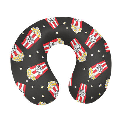Popcorn Pattern Print Design A01 U-Shaped Travel Neck Pillow