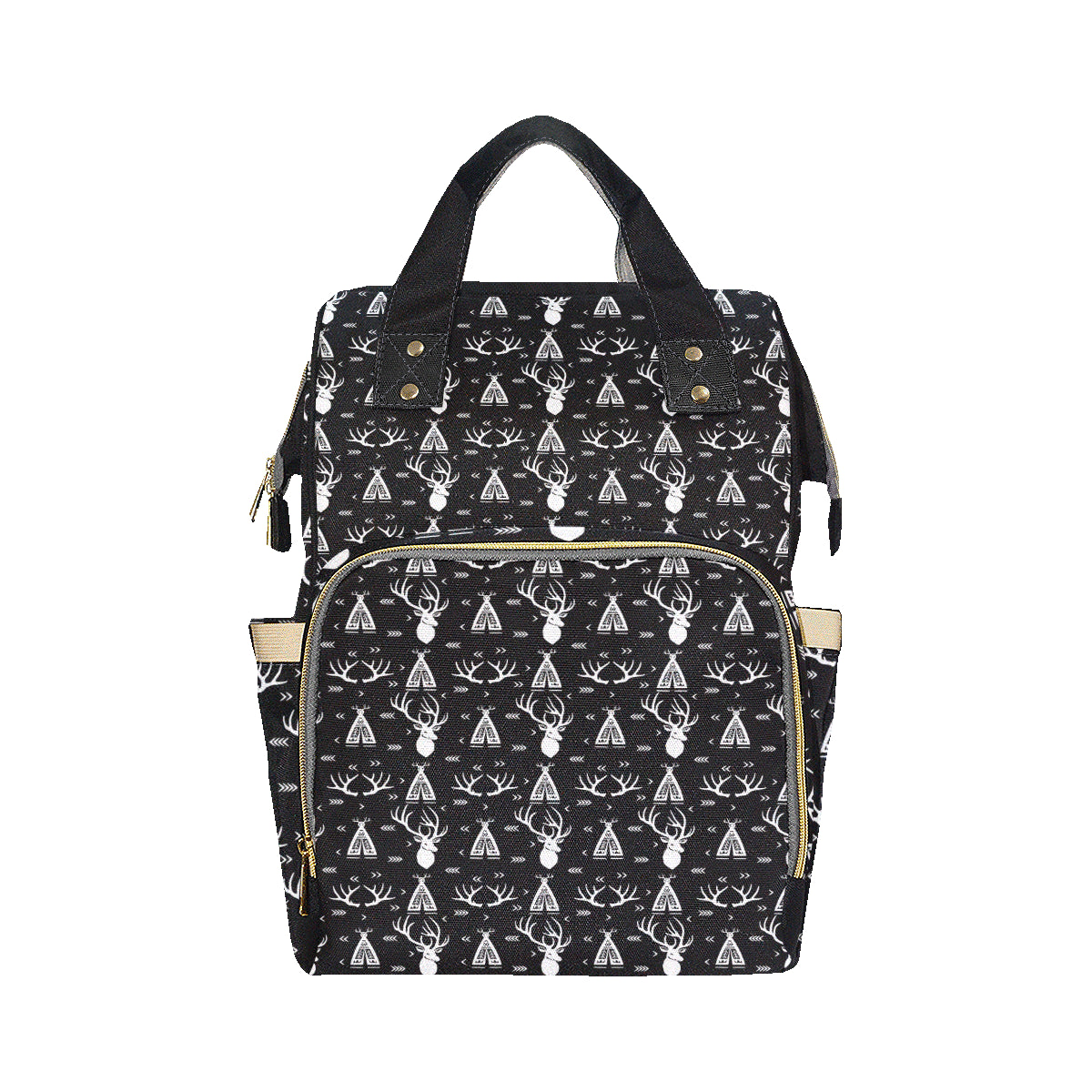 Deer Native Indian Print Pattern Diaper Bag Backpack
