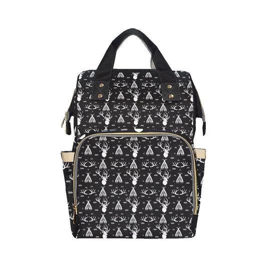 Deer Native Indian Print Pattern Diaper Bag Backpack