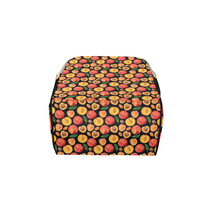 Peach Pattern Print Design A02 Diaper Bag Backpack