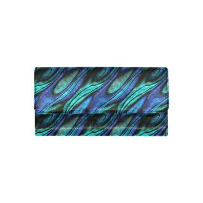 Abalone Pattern Print Design 03 Women's Trifold Wallet