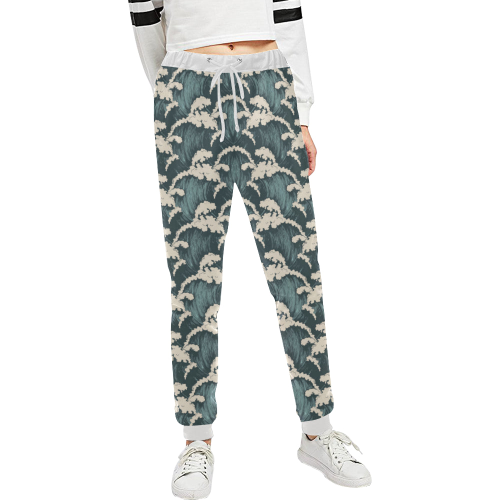 Wave Art Print Unisex Sweatpants