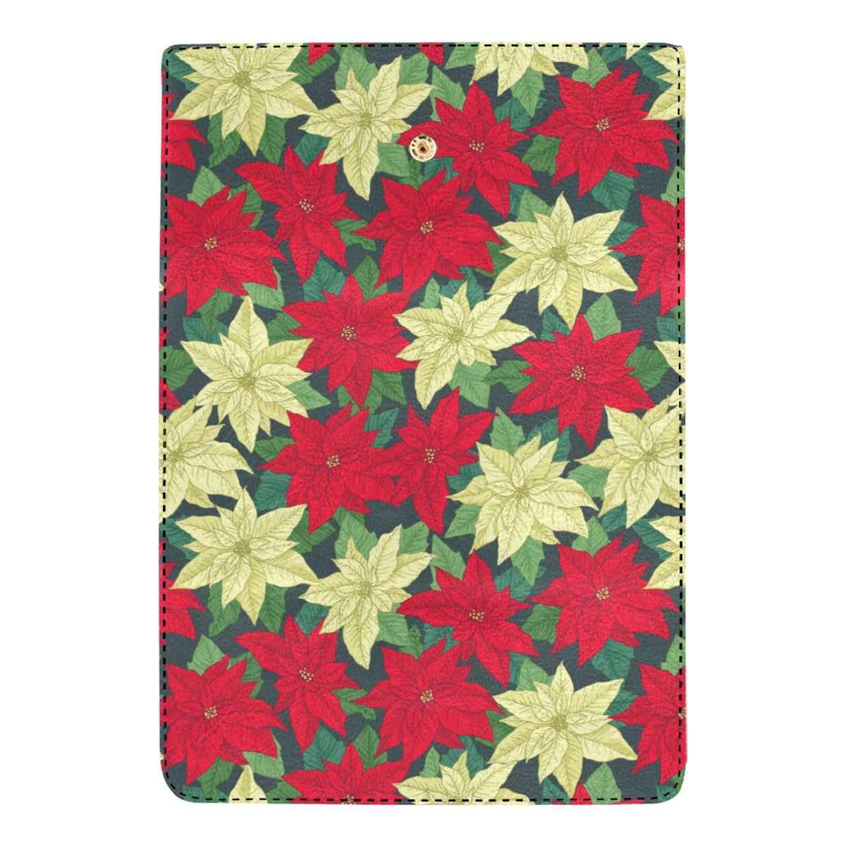 Poinsettia Pattern Print Design POT06 Women's Trifold Wallet