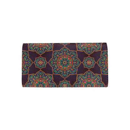 Medallion Pattern Print Design 03 Women's Trifold Wallet