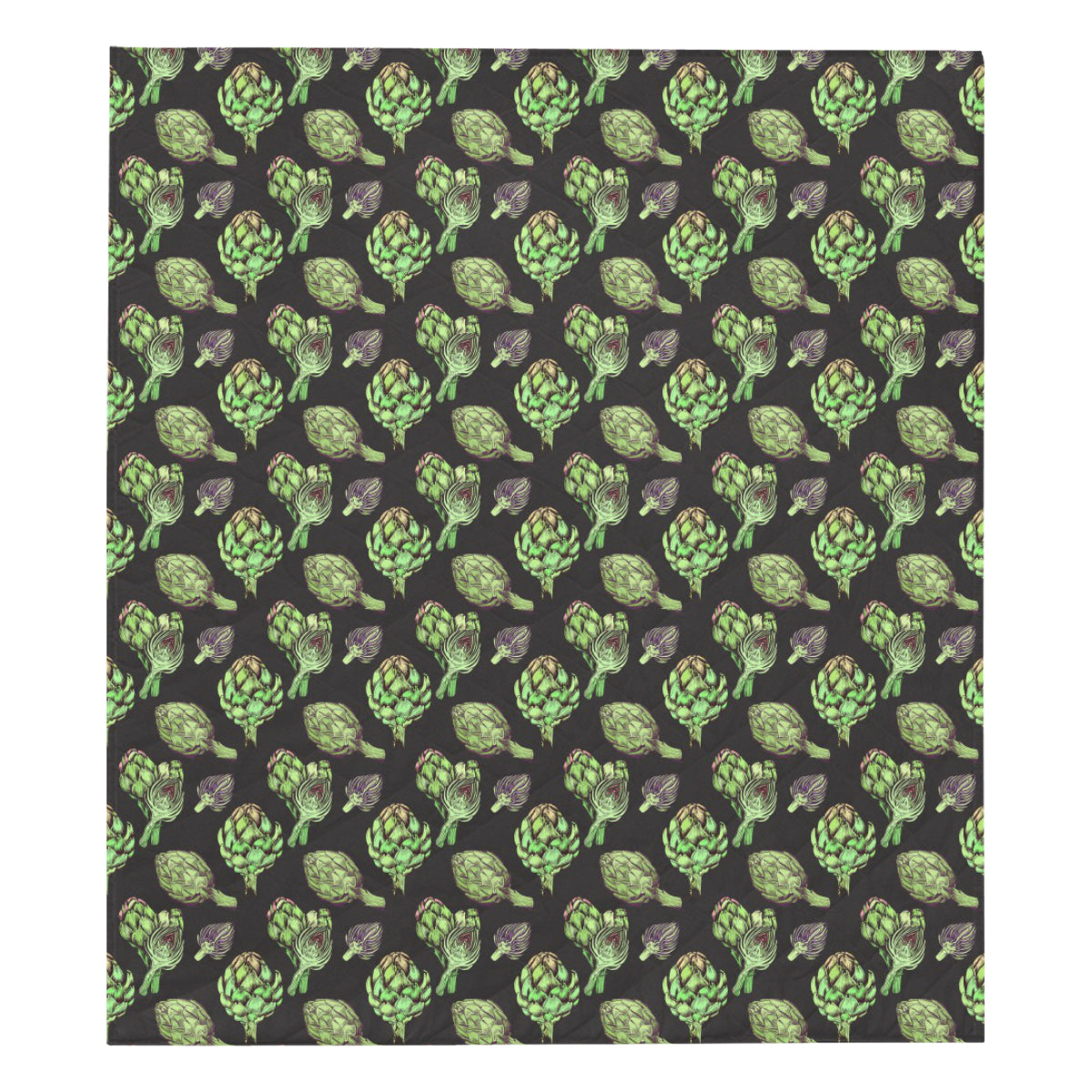 Artichoke Pattern Print Design 02 Premium Quilt