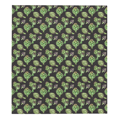 Artichoke Pattern Print Design 02 Premium Quilt