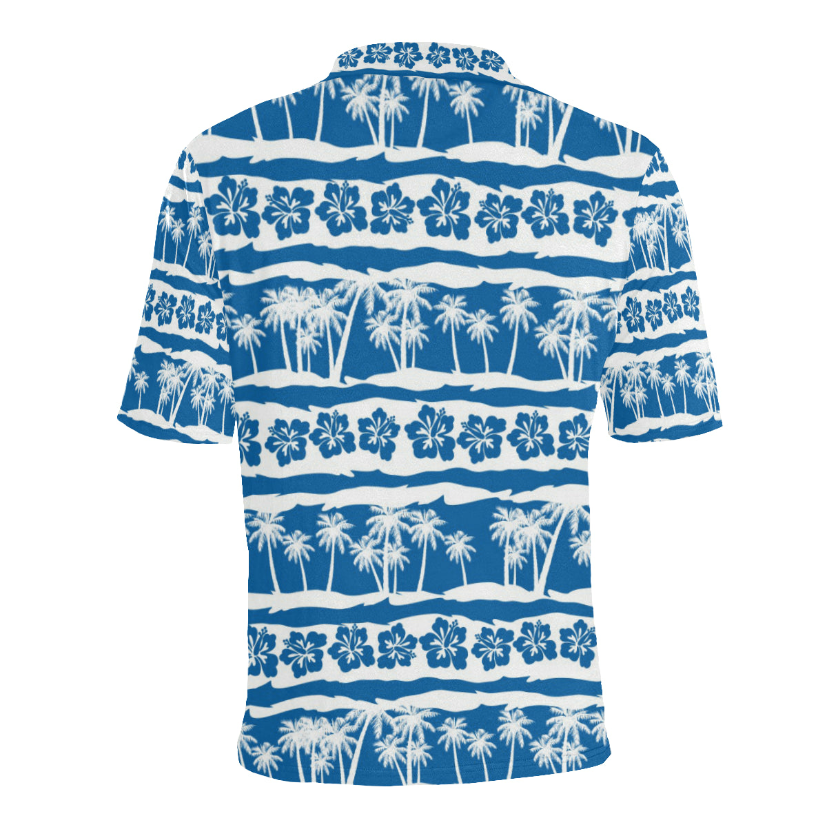 Hawaiian Themed Pattern Print Design H021 Men Polo Shirt