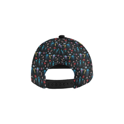 Jellyfish Underwater Print Snapback Cap