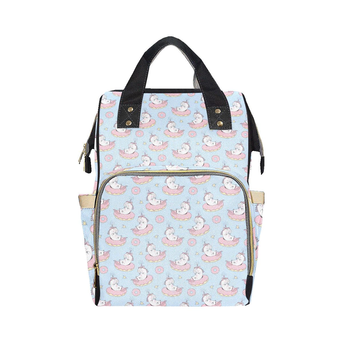 Donut Unicorn Pattern Print Design DN014 Diaper Bag Backpack