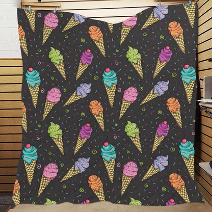 Ice Cream Pattern Print Design IC06 Premium Quilt