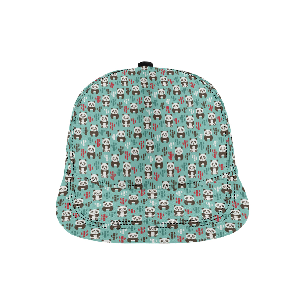 Panda Bear Cute Themed Print Snapback Cap
