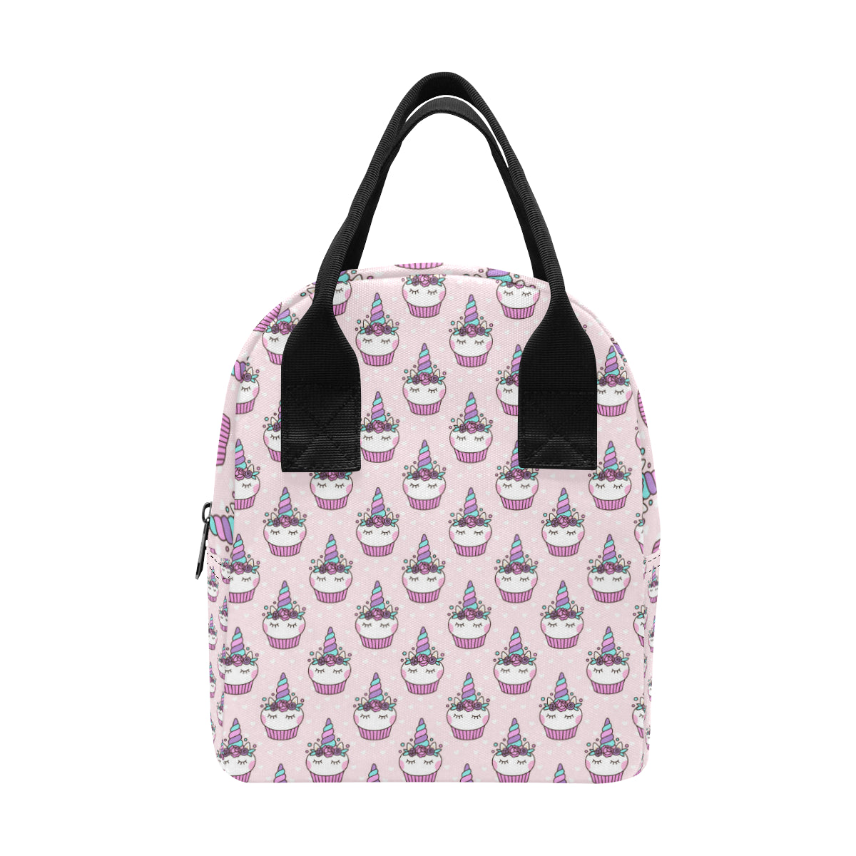Cupcakes Unicorn Print Pattern Insulated Lunch Bag